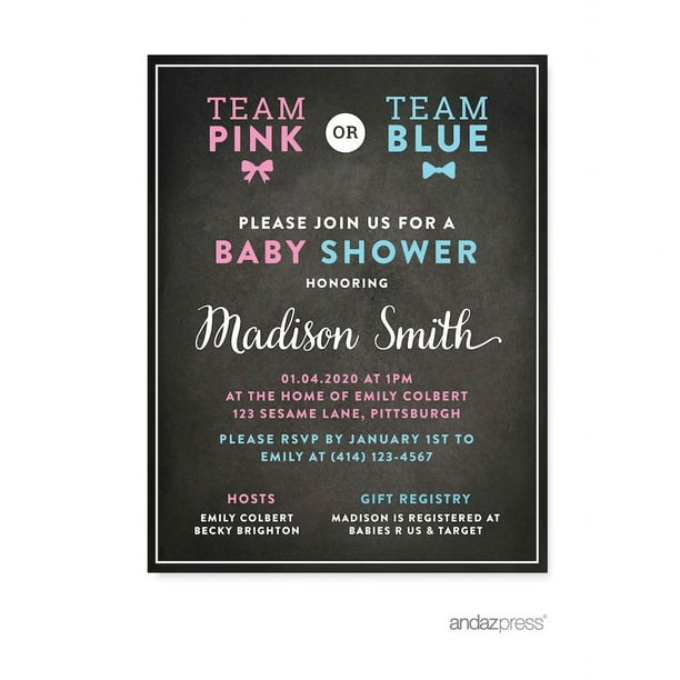 personalized custom 5x7 Mint Teal Coral Gray Rose Tea Party Birthday or Baby Shower PRINTED invitation with envelopes